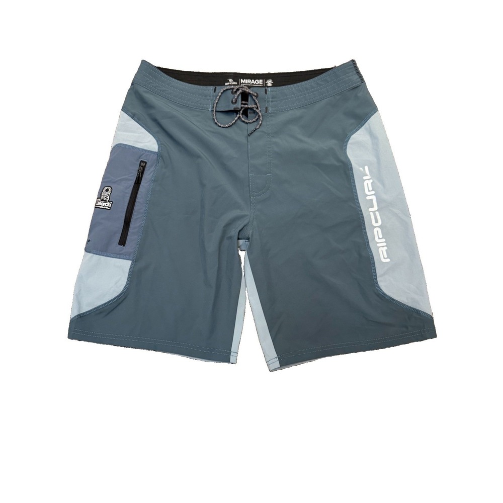 Rip Curl Mirage Mens 32 Boardshorts  Blue Gray Surf Swim Trunks 09OMBO